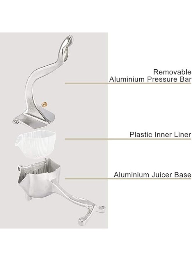 Homend HM034 Manual Press Juicer, Aluminum, Silver - Image 4